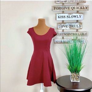 Maroon VIBE SPORTSWEAR Skater Dress